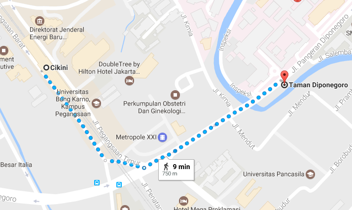 Taman Diponegoro Map